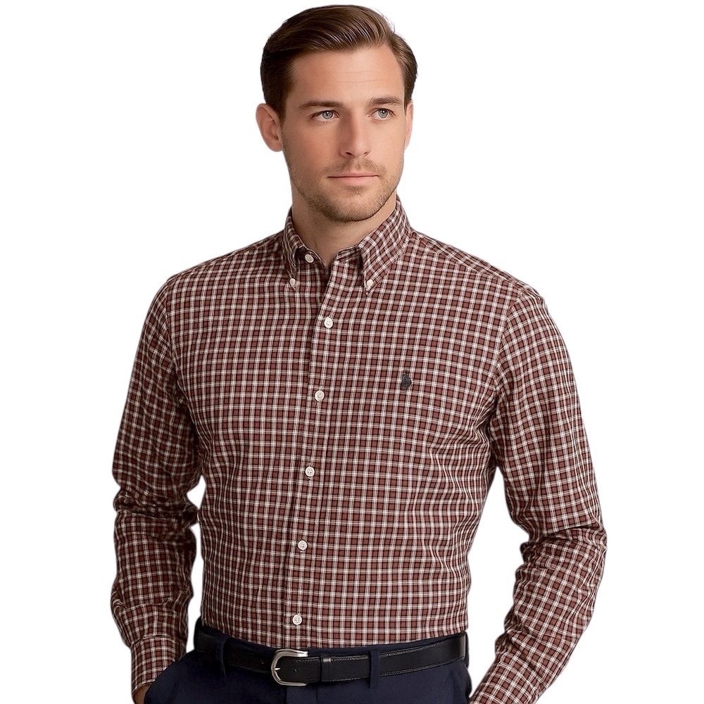Ralph Lauren Blake Men’s Plaid Button Down Shirt Size L Long Sleeve Cotton